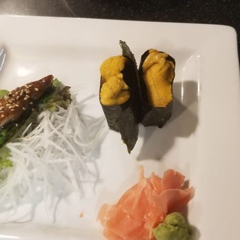 Bonsai Sushi - Eel and uni...first time actually sitting at the sushi bar in months. Yummers! - Sushi Bars Near Me - Wesley Chapel, Florida Bonsai Sushi - Eel and uni...first time actually sitting at the sushi bar in months. Yummers! - Sushi Bars Near Me - Wesley Chapel, Florida