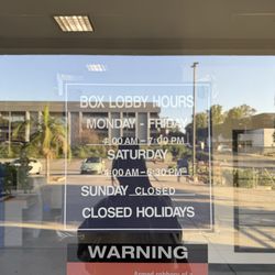 US Post Office - Box Lobby Hours