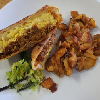 The Corner - Spiced Indian Pulled Duck in a Bacon wrapped Tortilla - Breakfast & Brunch Near Me - Milford, Connecticut
