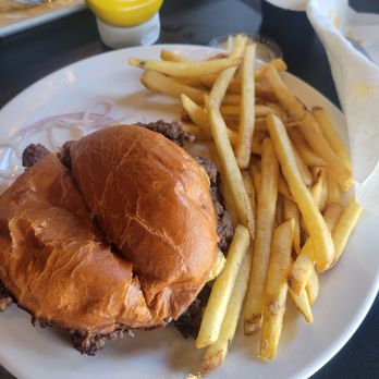 Firefly Grill STL - Plain Jane smashburger and fries - New American Near Me - Chesterfield, Missouri