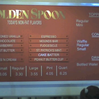 Golden Spoon La Mesa - menu - Ice Cream & Frozen Yogurt Near Me - La Mesa, California