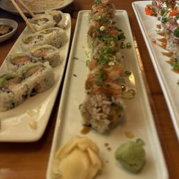 Tiger crunch roll and Astoria roll Tiger crunch roll and Astoria roll