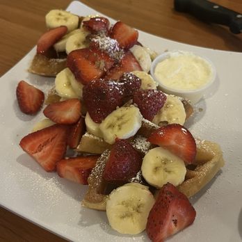 Lucy's Diner - Lucy's Belgium Strawberry Waffle - American Near Me - Fontana, California Lucy's Diner - Lucy's Belgium Strawberry Waffle - American Near Me - Fontana, California