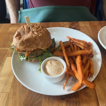 Cafe Flora - Black Bean Burger - Vegetarian Near Me - Seattle, Washington