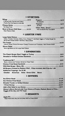 Menu photo 2 Lucky Shoe Bar And Grille Eagle Nest, NM Menu photo 2 Lucky Shoe Bar And Grille Eagle Nest, NM