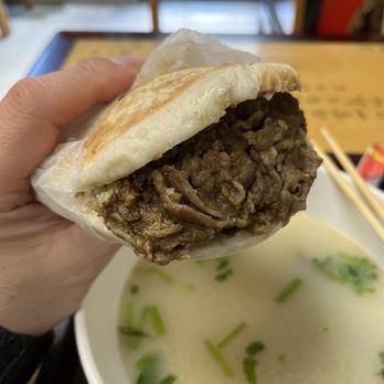 Henan Feng Wei 河南風味 - I called it lamb sandwich - Chinese Near Me - Flushing, New York