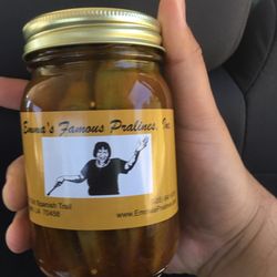 Emma's Famous Pralines - Pickled okra! I ate half the bottle by myself.