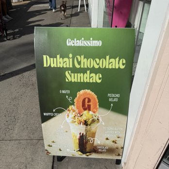 Gelatissimo - Dubai Chocolate Sundae - Gelato Near Me - Newport Beach, California
