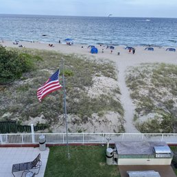 View from fourth floor tower of the beach