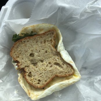 Alreddy Coffee & Cafe - Broken Yoke sandwich on gluten free toast "to go" - Breakfast & Brunch Near Me - Cincinnati, Ohio
