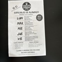 El Tiesto - Menu
