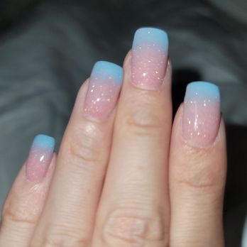Vineland Nail Spa - Pretty pink and blue ombre dipped nails in different lighting. - Nail Salons Near Me - Bay Lake, Florida Vineland Nail Spa - Pretty pink and blue ombre dipped nails in different lighting. - Nail Salons Near Me - Bay Lake, Florida