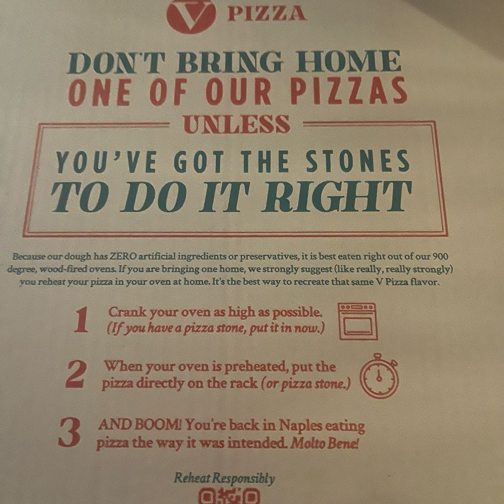 V Pizza + Flask & Cannon - Directions on how to finish the carry out pizza - Pizza Near Me - St. Augustine, Florida V Pizza + Flask & Cannon - Directions on how to finish the carry out pizza - Pizza Near Me - St. Augustine, Florida