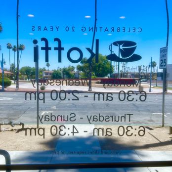 Koffi - The backside of coffee...I mean Koffi. Palm Springs baby!!!! - Coffee & Tea Near Me - Palm Springs, California Koffi - The backside of coffee...I mean Koffi. Palm Springs baby!!!! - Coffee & Tea Near Me - Palm Springs, California