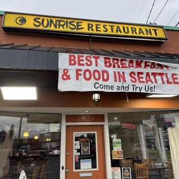 Sunrise Restaurant - Store front from Aurora - American Near Me - Seattle, Washington Sunrise Restaurant - Store front from Aurora - American Near Me - Seattle, Washington