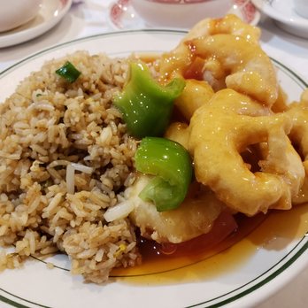 New Golden Dragon - Sweet and Sour Shrimp Lunch Special - Chinese Near Me - Buffalo Grove, Illinois