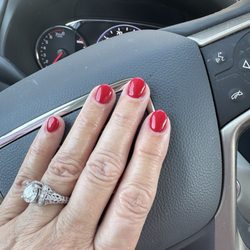 I want them short! As a nail biter, she transforms my hands so I don't want to hide my nails! Thank you Amber!!!