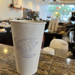 Cute turtle, great latte