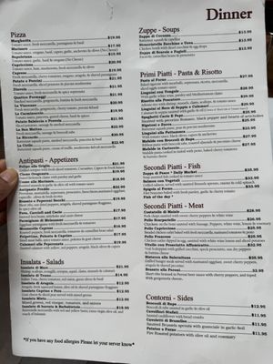 Menu photo 2 Trattoria Zero Otto Nove Bronx, NY Menu photo 2 Trattoria Zero Otto Nove Bronx, NY