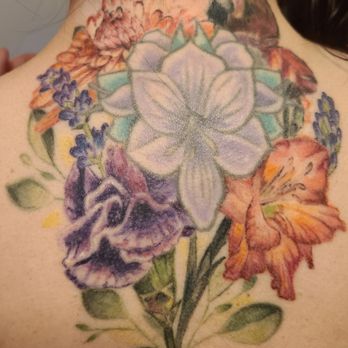Esoteric Tattoo - All the work around the center flower is Silas's work. - Tattoo Near Me - Portland, Oregon