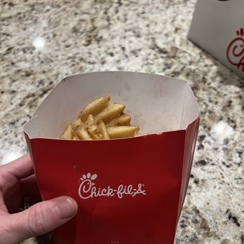 Chick-fil-A - This is literally how we received a large fry. Nothing else in the bag. Unacceptable. - Fast Food Near Me - Hillsboro, Oregon Chick-fil-A - This is literally how we received a large fry. Nothing else in the bag. Unacceptable. - Fast Food Near Me - Hillsboro, Oregon