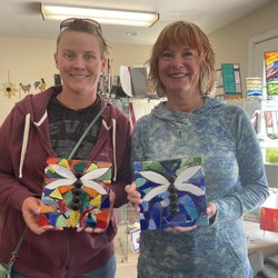 Fused Finery - Dragonfly mosaics