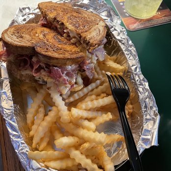 Barrett's Barleycorn Pub & Grill - The Reuben. Super tasty, a little messy (in a good way) definitely one of the best I've ever tried. - Irish Pub Near Me - Omaha, Nebraska Barrett's Barleycorn Pub & Grill - The Reuben. Super tasty, a little messy (in a good way) definitely one of the best I've ever tried. - Irish Pub Near Me - Omaha, Nebraska