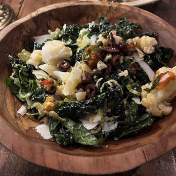 Montesacro SOMA - Cavolo Nero Salad (Kale with Brussels Sprouts) mixed with Cavolfiori (Cauliflower Salad) for optimal flavor - Italian Near Me - San Francisco, California Montesacro SOMA - Cavolo Nero Salad (Kale with Brussels Sprouts) mixed with Cavolfiori (Cauliflower Salad) for optimal flavor - Italian Near Me - San Francisco, California