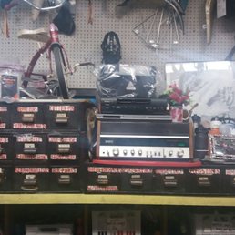 Parts behind the counter. Parts behind the counter.