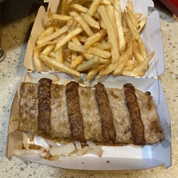 McDonald's - A Mc rib. They forgot to put the barbecue sauce on it.