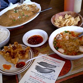 Ming Sun Restaurant - Lunch  yummy  Sizzling Rice  Soup , Crab Rangoon n Chicken Egg Foo Young you go now Delicious - Chinese Near Me - Melvindale, Michigan