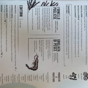 Terra - Menu - Italian Near Me - Santa Clara, California