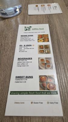 Menu photo 1 Tiffin Hut Herndon, VA Menu photo 1 Tiffin Hut Herndon, VA