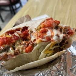 Tacos Tonaya #2 - Cheetos Burrito- 12.50$, tax- 1.03$