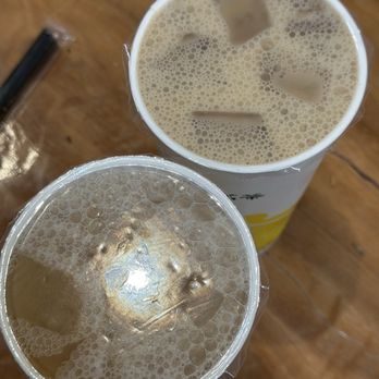 Ten Ren Tea - HONEY LEMON GREEN TEA + AIYU JELLY & ROASTED OOLONG MILK TEA + BOBA - Tea Rooms Near Me - San Francisco, California