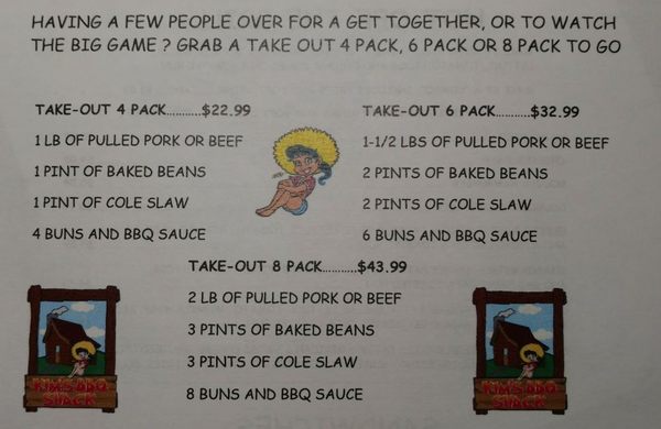 Menu photo 3 KIM'S BBQ Shack Kirbyville, MO