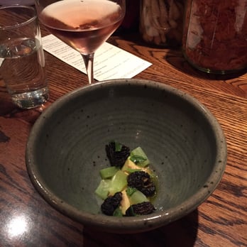 Barley Swine - Morels and avocado - New American Near Me - Austin, Texas Barley Swine - Morels and avocado - New American Near Me - Austin, Texas