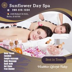 Sunflower Day Spa - What better way to give that gift than share that gift in our inviting Couples Massage Rooms...