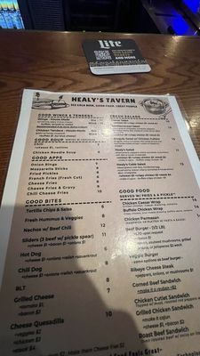 Menu photo 1 Healys Tavern Jersey City, NJ