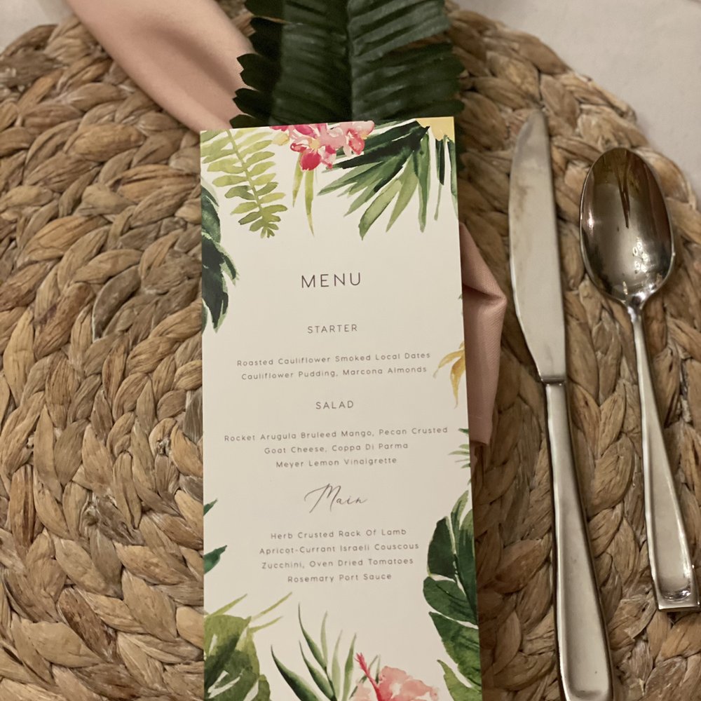 Your Sous Chef - a place setting with a menu - Personal Chefs Near Me Your Sous Chef - a place setting with a menu - Personal Chefs Near Me