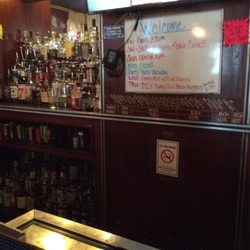 Hitching Post Saloon - Classic prices enshrined behind the bar. (No longer applicable. )