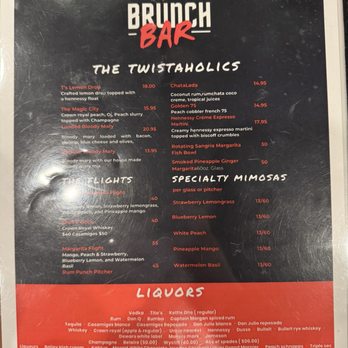 T's Brunch Bar - Menu - Breakfast & Brunch Near Me - Atlanta, Georgia