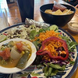 Salad and Barbacoa