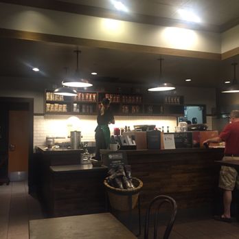 Starbucks - Shauna reaching high! She,Justin,Ashley and John working hard to make happy customers! Great team! - Coffee & Tea Near Me - North Andover, Massachusetts