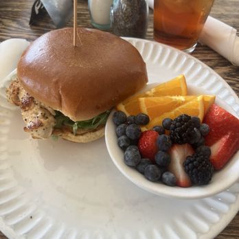 Jack's Shop Kitchen - Balsamic Chicken Sandwich, side of Fruit - New American Near Me - Ruckersville, Virginia