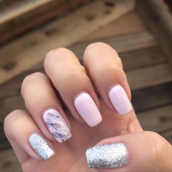 Today's Nails - Marble design and platinum glitter - Nail Salons Near Me - Santa Rosa, California Today's Nails - Marble design and platinum glitter - Nail Salons Near Me - Santa Rosa, California