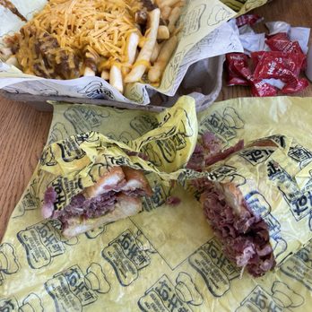 The Hat - Pastrami dip and chili cheese fries - Burgers Near Me - Las Vegas, Nevada The Hat - Pastrami dip and chili cheese fries - Burgers Near Me - Las Vegas, Nevada