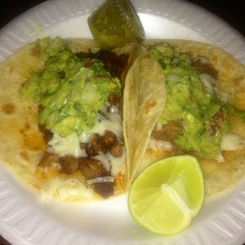 Taqueria Torres - My pork and shredded beef tacos on a corn tortilla with guacamole, sour cream, and cheese! Watch out for the spicy green sauce! - Mexican Near Me - Metairie, Louisiana Taqueria Torres - My pork and shredded beef tacos on a corn tortilla with guacamole, sour cream, and cheese! Watch out for the spicy green sauce! - Mexican Near Me - Metairie, Louisiana