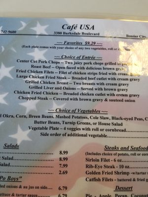 Menu photo 5 Cafe USA Bossier City, LA