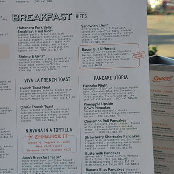 Snooze, an A.M. Eatery - Breakfast menu - Breakfast & Brunch Near Me - Laguna Niguel, California Snooze, an A.M. Eatery - Breakfast menu - Breakfast & Brunch Near Me - Laguna Niguel, California